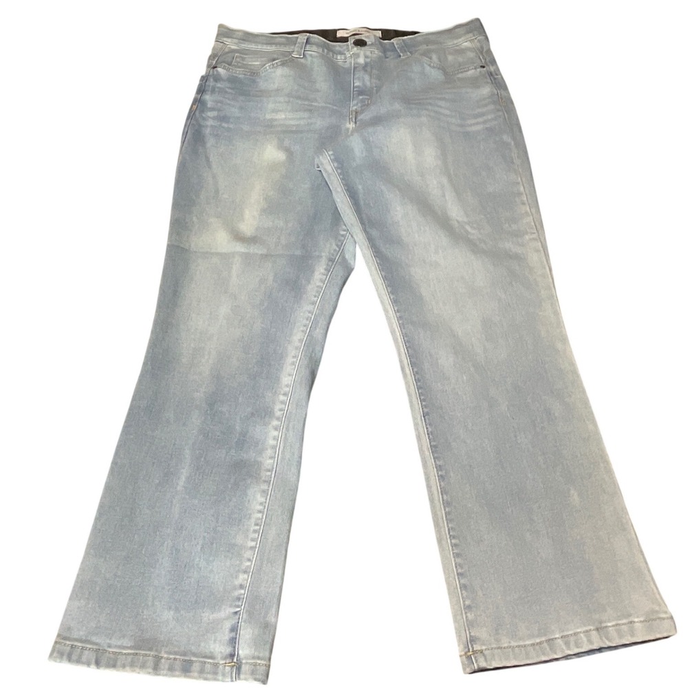 Vintage America Jeans Womens 16 Fab Crop Body Sculpt Denim Light Blue Casual